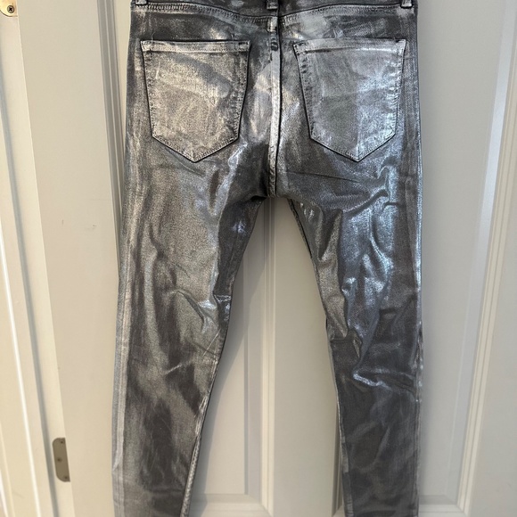 MANGO Denim Silver Coated Sheen Jean - Picture 4 of 4